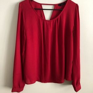 Red Long Sleeve Blouse